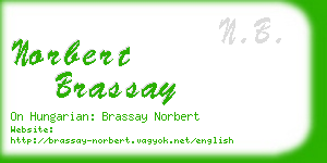 norbert brassay business card